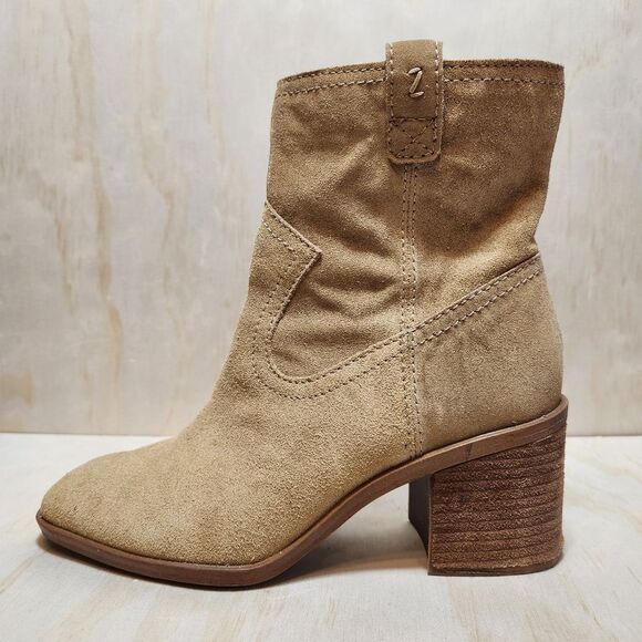 Zodiac Livie Tan Suede Bootie Women's Size 9 M - Picture 1 of 12